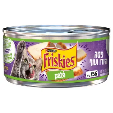פריסקיז פטה הודו ועוף לחתול 156 גרם
