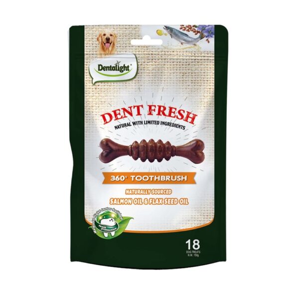 חטיף דנטלי מועשר שמן סלמון וזרעי פשתן| DENT FRESH