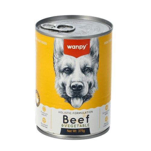 וונפי שימור לכלב בקר וירקות 375 גרם