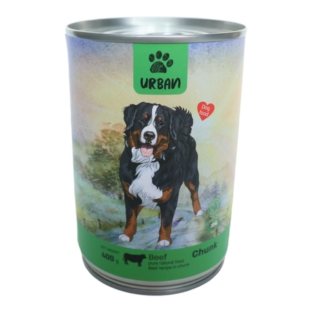 אורבן שימור צ'אנקי בקר כלב 400 גרם