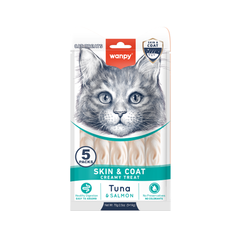 ליקוקי וונפי עור ופרווה טונה וסלמון 70 גרם