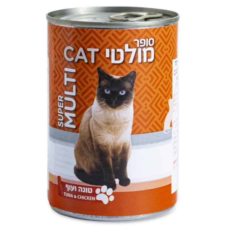 מולטי קט שימור עוף וטונה לחתול