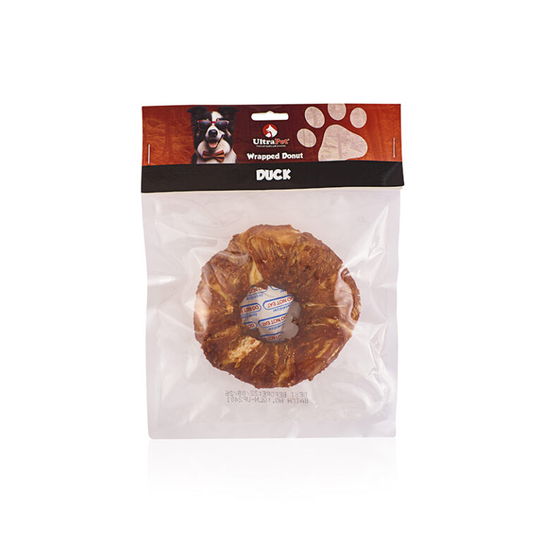 אולטרה פט חטיף טבעת עור בקר עטוף ברווז 85 גרם