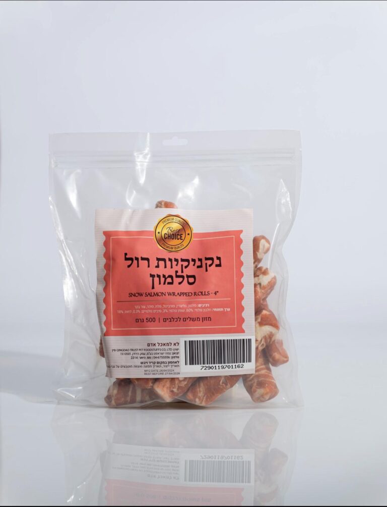 אריזת פרמיום נקניקיות רול סלמון 500 גרם