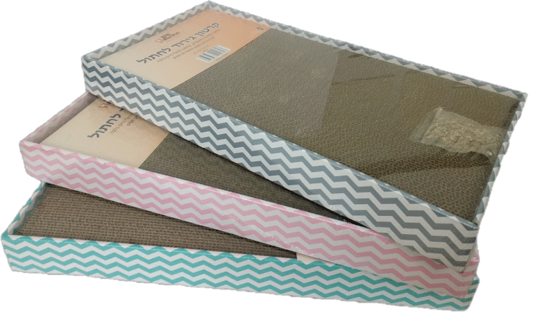 קרטון גירוד כפול מסגרת צבועני