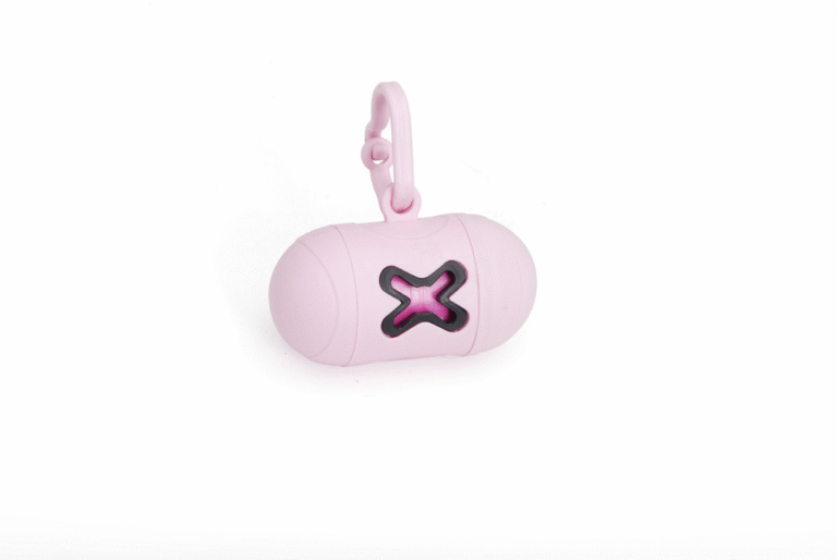 קמון מתקן לשקיות איסוף אדום