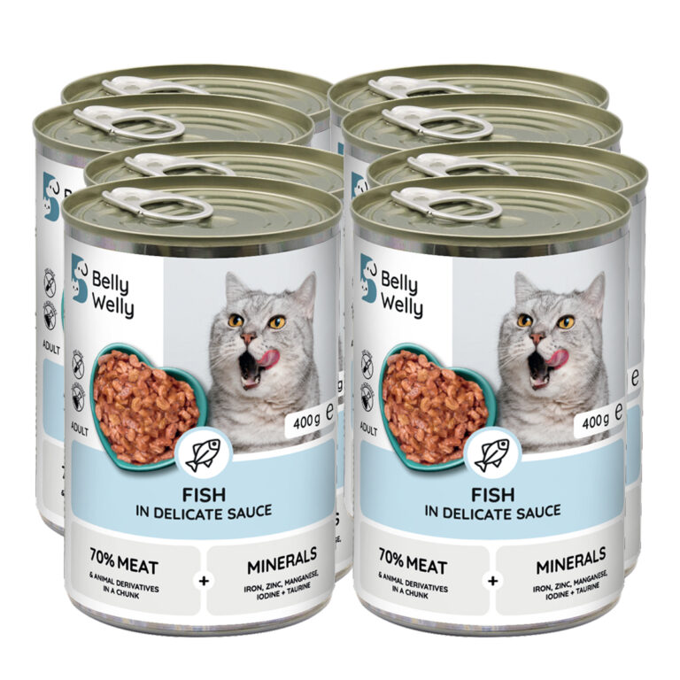 שימור בלי וולי לחתול נתחי דג ברוטב