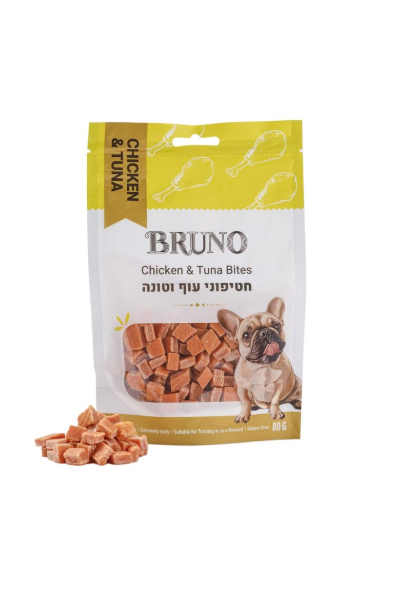 ברונו חטיף לכלב חטיפוני עוף וטונה 80 גרם