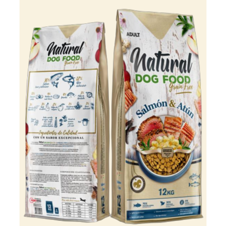נטורל אדולט סלמון וטונה ללא דגנים 12 ק"ג