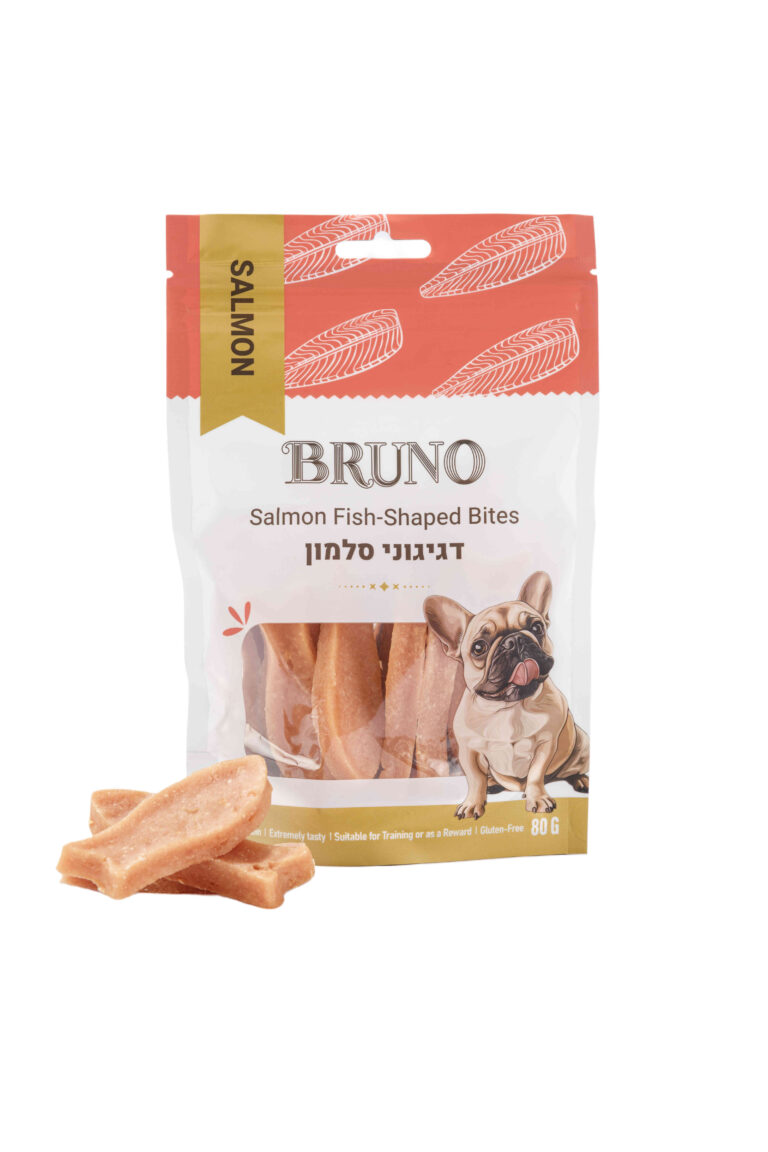 ברונו חטיף דגיגוני סלמון לכלב 80 גרם