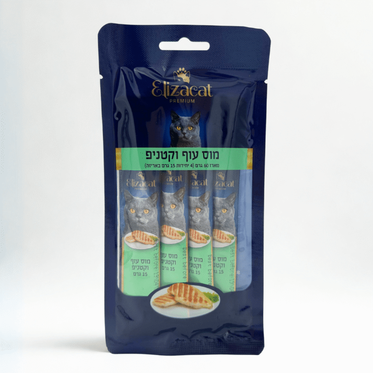 אליזקט מוס שלוקים עוף וקטניפ 60 גרם