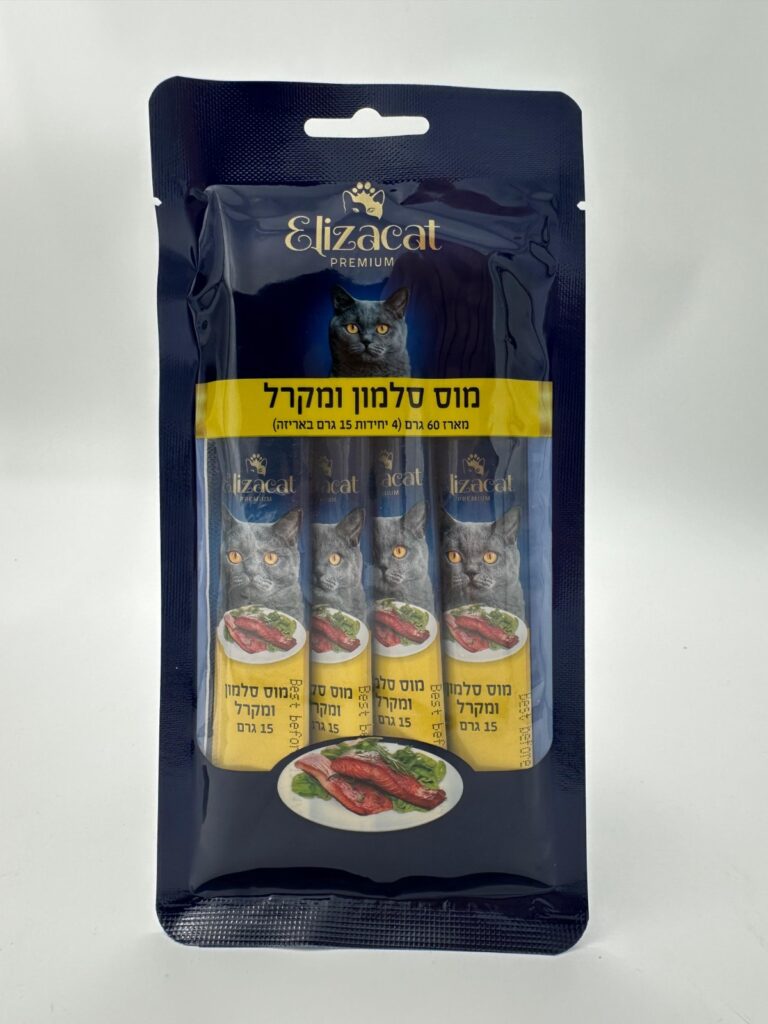 אליזקט מוס שלוקים סלמון ומקרל 60 גרם