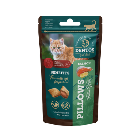 דנטוס כריות דנטלי סלמון לחתול 40 גרם