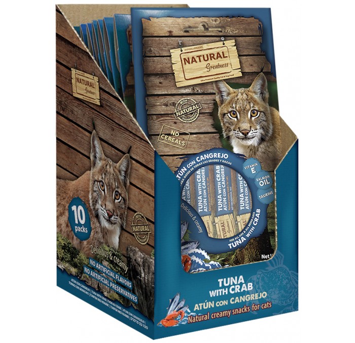 נטורל שלוקים לחתול טונה וסרטן 56 גרם