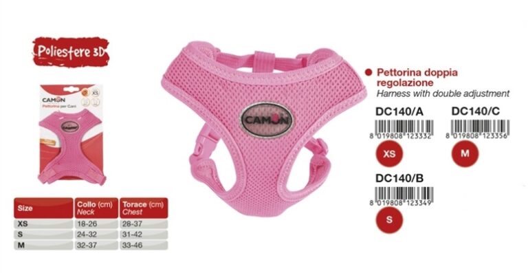 קמון רתמת גוף XS ורוד