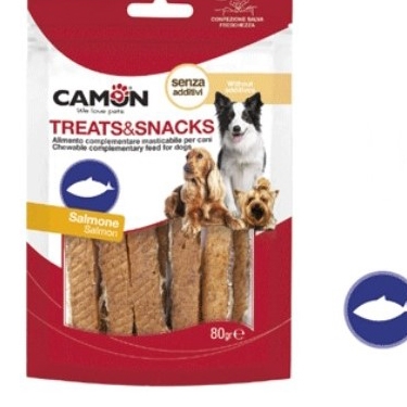 קמון חטיף רצועות סלמון ודג קוד 80 גרם