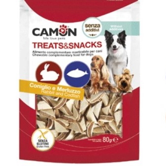 קמון חטיף נגיסי ארנב ודג קוד 80 גרם