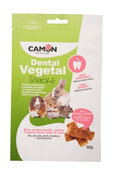 קמון חטיף דנטלי גזר ותות שדה למכרסמים