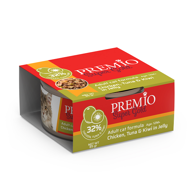 פרמיו גולד עוף טונה וקיווי בג'לי