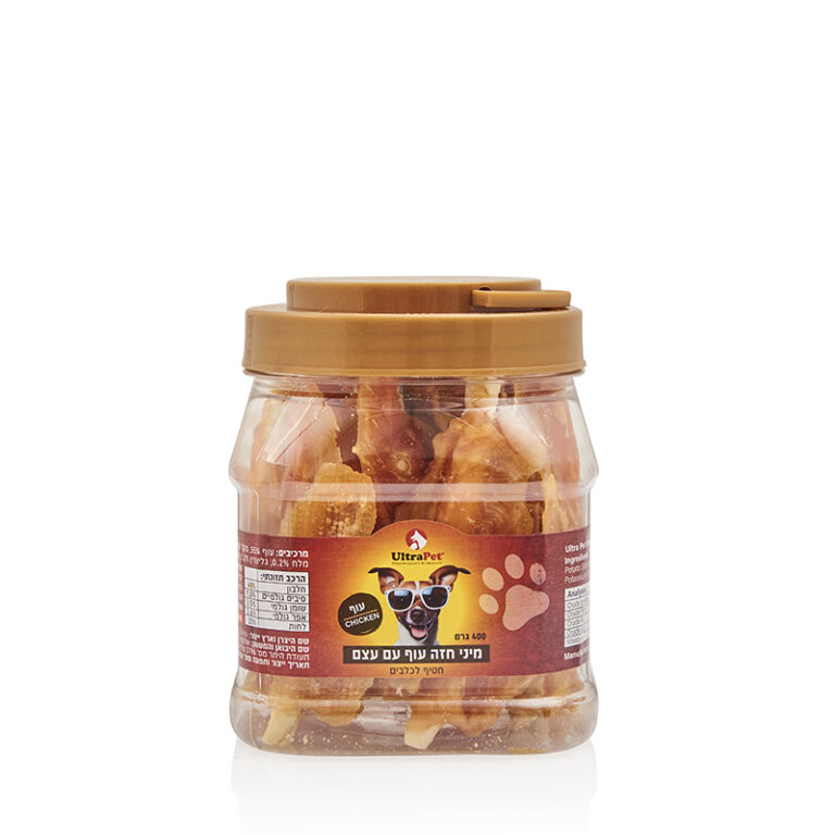 אולטרה פט חטיף מיני חזה עוף עם עצם 400 גרם