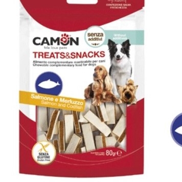 קמון חטיף קוביות סלמון ודג קוד 80 גרם