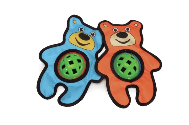 קמון צעצוע דובי מבד מצפצף לכלב עם כדור