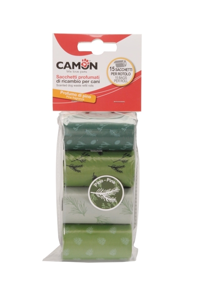 קמון שקיות קקי ריח אורנים 4 יחידות