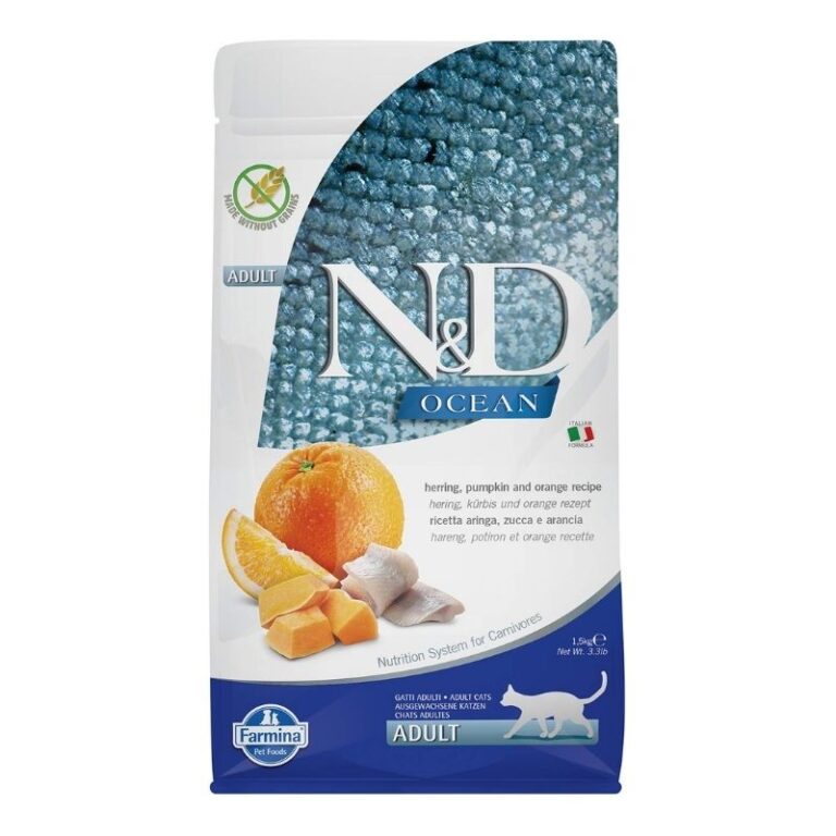 ND הרינג דלעת ותפוז לחתול 1.5 ק"ג